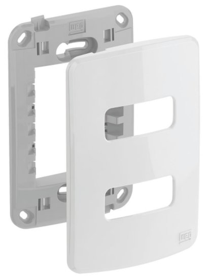 Placa 4x2 de 2 Posições + Suporte - Composé