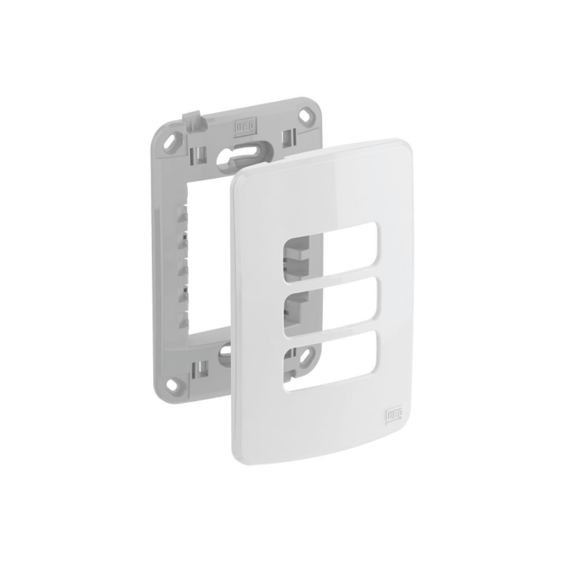 Placa 4x2 de 3 Posições + Suporte - Composé