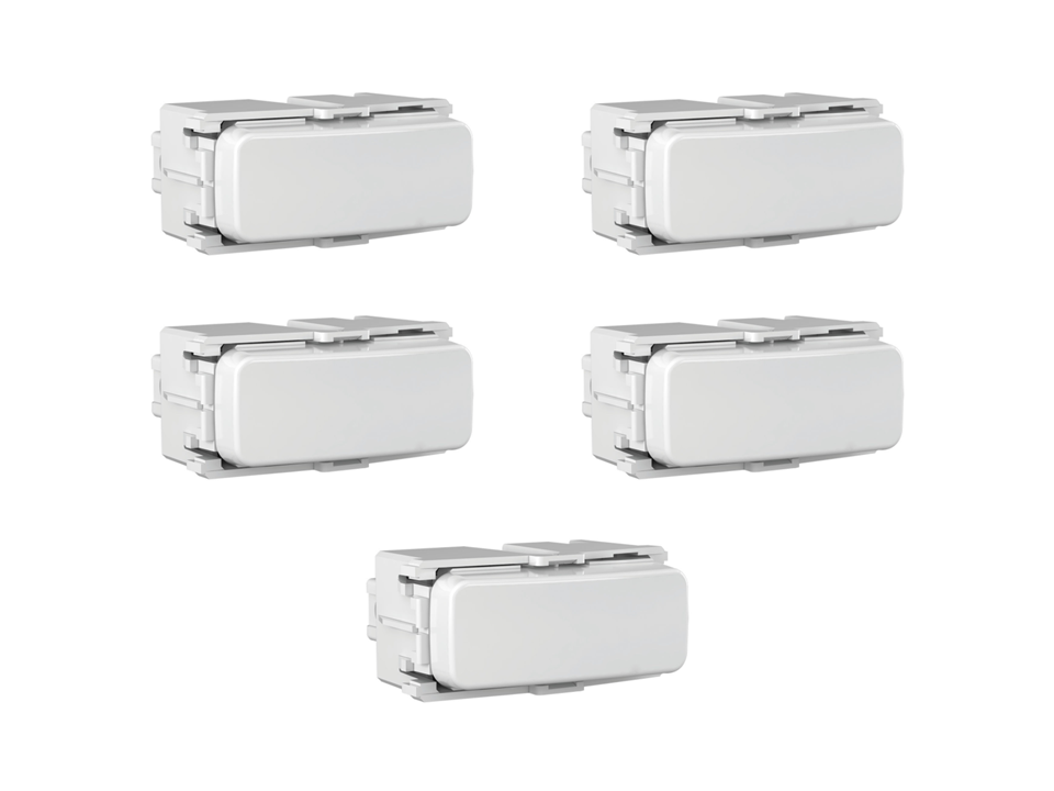 kit 5 interruptores branco