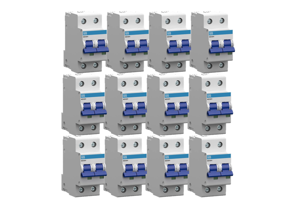 kit 12 minidisjuntor termomag mdw bipolar weg