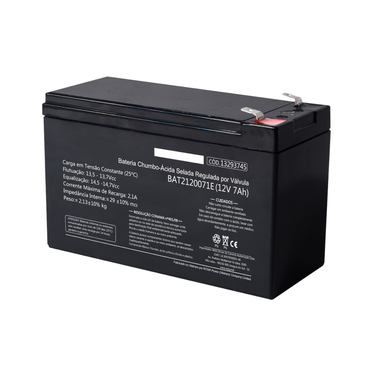wdc bateria vrla 7ah 12v 1200wx1