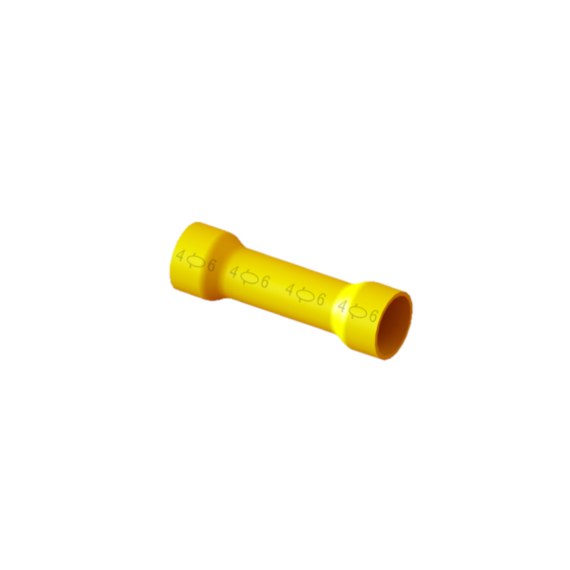 terminal pre isolado tipo luva de emenda magnet 12 10awg 4 6 mm amarelo