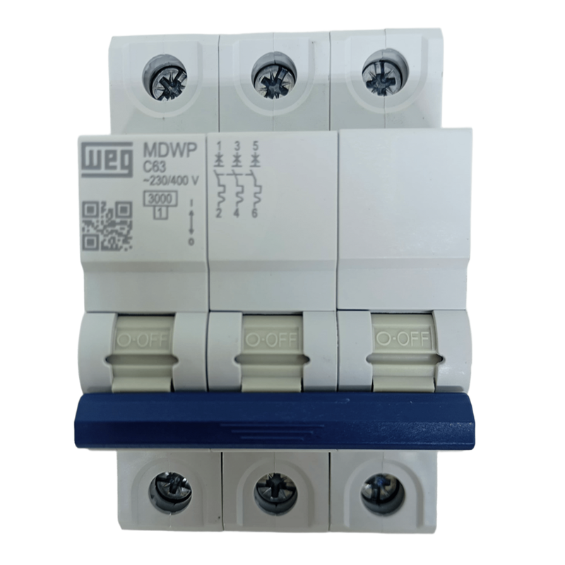 Minidisjuntor MDWP Curva C WEG MDWP-C10 3 Curva C 10A