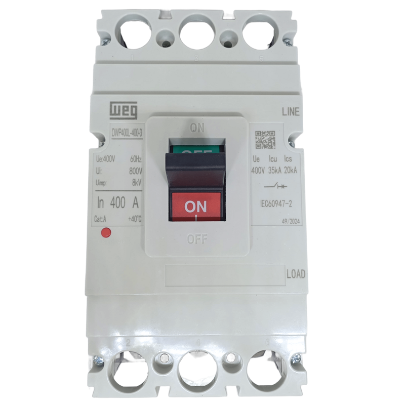 Disjuntor Caixa Moldada DWP400L Tripolar WEG DWP400L-400-3 400A